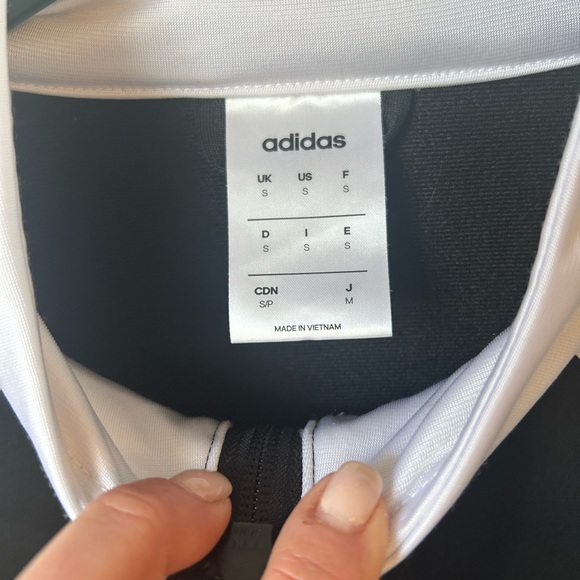 adidas Black and White Track Jacket - Picture 2 of 5